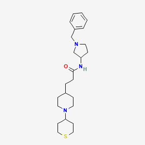 molecular formula C24H37N3OS B6132554 N-(1-benzyl-3-pyrrolidinyl)-3-[1-(tetrahydro-2H-thiopyran-4-yl)-4-piperidinyl]propanamide 