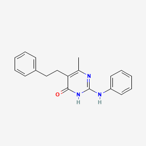 molecular formula C19H19N3O B6132574 2-anilino-6-methyl-5-(2-phenylethyl)-4(3H)-pyrimidinone 