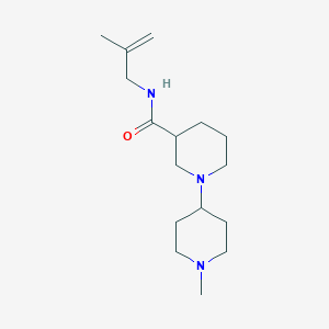 molecular formula C16H29N3O B6132579 1'-methyl-N-(2-methyl-2-propen-1-yl)-1,4'-bipiperidine-3-carboxamide 