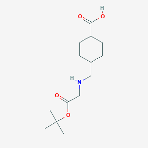 B061326 4-{[(2-tert-Butoxy-2-oxoethyl)amino]methyl}cyclohexane-1-carboxylic acid CAS No. 165947-29-5