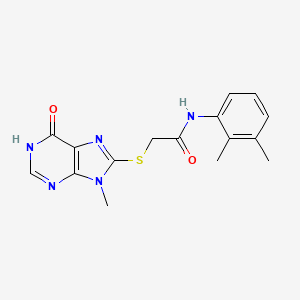 molecular formula C16H17N5O2S B6132614 N-(2,3-dimethylphenyl)-2-[(9-methyl-6-oxo-6,9-dihydro-1H-purin-8-yl)thio]acetamide 