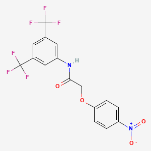 molecular formula C16H10F6N2O4 B6132617 N-[3,5-bis(trifluoromethyl)phenyl]-2-(4-nitrophenoxy)acetamide 