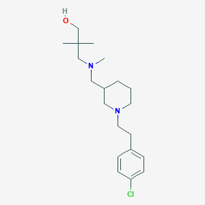 molecular formula C20H33ClN2O B6132624 3-[({1-[2-(4-chlorophenyl)ethyl]-3-piperidinyl}methyl)(methyl)amino]-2,2-dimethyl-1-propanol 