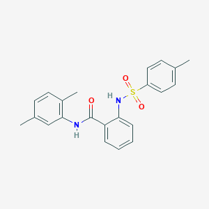 molecular formula C22H22N2O3S B6132666 N-(2,5-dimethylphenyl)-2-{[(4-methylphenyl)sulfonyl]amino}benzamide 