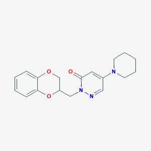 molecular formula C18H21N3O3 B6132712 2-(2,3-dihydro-1,4-benzodioxin-2-ylmethyl)-5-(1-piperidinyl)-3(2H)-pyridazinone 