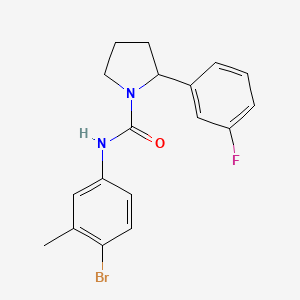 molecular formula C18H18BrFN2O B6132720 N-(4-bromo-3-methylphenyl)-2-(3-fluorophenyl)-1-pyrrolidinecarboxamide 
