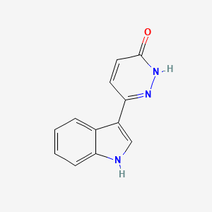 molecular formula C12H9N3O B6132725 6-(1H-indol-3-yl)-3(2H)-pyridazinone 