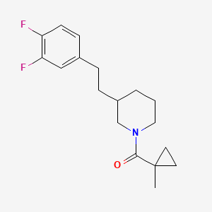 molecular formula C18H23F2NO B6132731 3-[2-(3,4-difluorophenyl)ethyl]-1-[(1-methylcyclopropyl)carbonyl]piperidine 