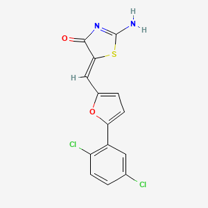 molecular formula C14H8Cl2N2O2S B6132735 5-{[5-(2,5-dichlorophenyl)-2-furyl]methylene}-2-imino-1,3-thiazolidin-4-one 