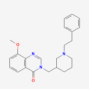 molecular formula C23H27N3O2 B6132762 8-methoxy-3-{[1-(2-phenylethyl)piperidin-3-yl]methyl}quinazolin-4(3H)-one 