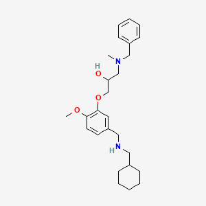 molecular formula C26H38N2O3 B6132777 1-[benzyl(methyl)amino]-3-(5-{[(cyclohexylmethyl)amino]methyl}-2-methoxyphenoxy)-2-propanol 
