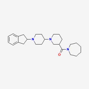 molecular formula C26H39N3O B6132854 3-(1-azepanylcarbonyl)-1'-(2,3-dihydro-1H-inden-2-yl)-1,4'-bipiperidine 