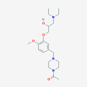 molecular formula C21H35N3O4 B6132859 1-{5-[(4-acetyl-1-piperazinyl)methyl]-2-methoxyphenoxy}-3-(diethylamino)-2-propanol 