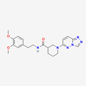 molecular formula C21H26N6O3 B6132866 N-[2-(3,4-dimethoxyphenyl)ethyl]-1-[1,2,4]triazolo[4,3-b]pyridazin-6-yl-3-piperidinecarboxamide 