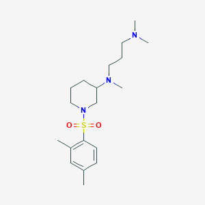 molecular formula C19H33N3O2S B6132886 N-{1-[(2,4-dimethylphenyl)sulfonyl]-3-piperidinyl}-N,N',N'-trimethyl-1,3-propanediamine 