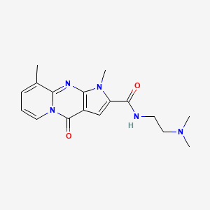 molecular formula C17H21N5O2 B6132891 N-[2-(dimethylamino)ethyl]-1,9-dimethyl-4-oxo-1,4-dihydropyrido[1,2-a]pyrrolo[2,3-d]pyrimidine-2-carboxamide 