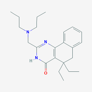 molecular formula C23H33N3O B6132907 2-[(dipropylamino)methyl]-5,5-diethyl-5,6-dihydrobenzo[h]quinazolin-4(3H)-one 
