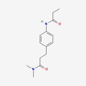 molecular formula C14H20N2O2 B6132917 N,N-dimethyl-3-[4-(propionylamino)phenyl]propanamide 
