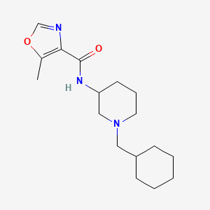 N-[1-(cyclohexylmethyl)-3-piperidinyl]-5-methyl-1,3-oxazole-4-carboxamide
