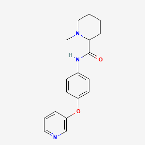 molecular formula C18H21N3O2 B6132925 1-methyl-N-[4-(3-pyridinyloxy)phenyl]-2-piperidinecarboxamide 