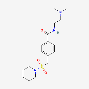 molecular formula C17H27N3O3S B6132940 N-[2-(dimethylamino)ethyl]-4-[(1-piperidinylsulfonyl)methyl]benzamide 