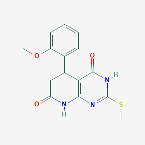 molecular formula C15H15N3O3S B6132952 5-(2-methoxyphenyl)-2-(methylthio)-5,8-dihydropyrido[2,3-d]pyrimidine-4,7(3H,6H)-dione 