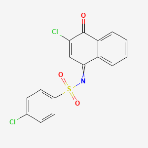 molecular formula C16H9Cl2NO3S B6132954 4-chloro-N-(3-chloro-4-oxo-1(4H)-naphthalenylidene)benzenesulfonamide 