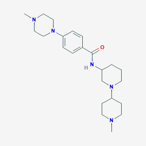 molecular formula C23H37N5O B6132982 N-(1'-methyl-1,4'-bipiperidin-3-yl)-4-(4-methyl-1-piperazinyl)benzamide 