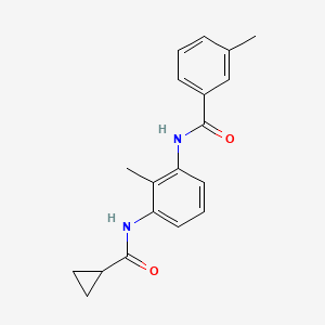 molecular formula C19H20N2O2 B6132987 N-{3-[(cyclopropylcarbonyl)amino]-2-methylphenyl}-3-methylbenzamide 