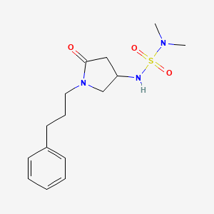 molecular formula C15H23N3O3S B6132996 N,N-dimethyl-N'-[5-oxo-1-(3-phenylpropyl)-3-pyrrolidinyl]sulfamide 
