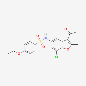 molecular formula C19H18ClNO5S B6133000 N-(3-acetyl-7-chloro-2-methyl-1-benzofuran-5-yl)-4-ethoxybenzenesulfonamide 