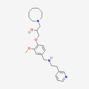 molecular formula C25H37N3O3 B6133016 1-(1-azocanyl)-3-[2-methoxy-4-({[2-(3-pyridinyl)ethyl]amino}methyl)phenoxy]-2-propanol 