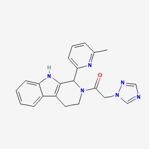 molecular formula C21H20N6O B6133034 1-(6-methyl-2-pyridinyl)-2-(1H-1,2,4-triazol-1-ylacetyl)-2,3,4,9-tetrahydro-1H-beta-carboline 