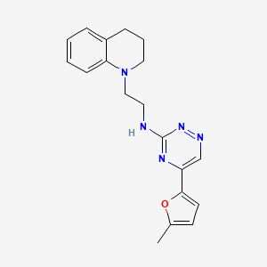 molecular formula C19H21N5O B6133055 N-[2-(3,4-dihydro-1(2H)-quinolinyl)ethyl]-5-(5-methyl-2-furyl)-1,2,4-triazin-3-amine 