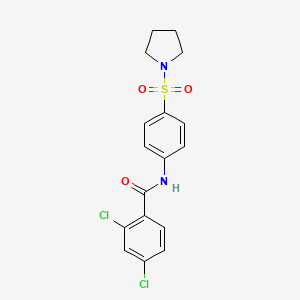 molecular formula C17H16Cl2N2O3S B6133070 2,4-dichloro-N-[4-(1-pyrrolidinylsulfonyl)phenyl]benzamide CAS No. 6167-85-7