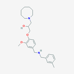 molecular formula C26H38N2O3 B6133090 1-(1-azocanyl)-3-(2-methoxy-4-{[(3-methylbenzyl)amino]methyl}phenoxy)-2-propanol 