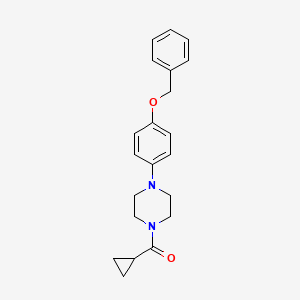 molecular formula C21H24N2O2 B6133091 1-[4-(benzyloxy)phenyl]-4-(cyclopropylcarbonyl)piperazine 