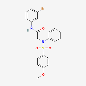molecular formula C21H19BrN2O4S B6133100 N~1~-(3-bromophenyl)-N~2~-[(4-methoxyphenyl)sulfonyl]-N~2~-phenylglycinamide 