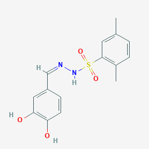 molecular formula C15H16N2O4S B6133112 N'-(3,4-dihydroxybenzylidene)-2,5-dimethylbenzenesulfonohydrazide 