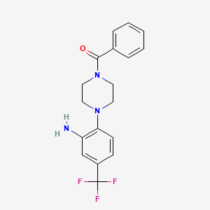 molecular formula C18H18F3N3O B6133126 2-(4-benzoylpiperazin-1-yl)-5-(trifluoromethyl)aniline 