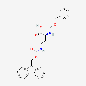 molecular formula C27H28N2O5 B613313 (S)-4-((((9H-芴-9-基)甲氧羰基)氨基)-2-(((苄氧基)甲基)氨基)丁酸 CAS No. 151132-82-0