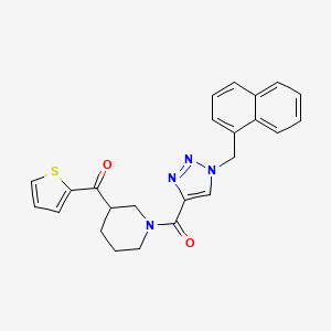 molecular formula C24H22N4O2S B6133137 (1-{[1-(1-naphthylmethyl)-1H-1,2,3-triazol-4-yl]carbonyl}-3-piperidinyl)(2-thienyl)methanone 
