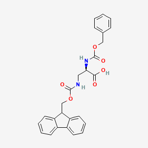 molecular formula C26H24N2O6 B613315 (R)-3-((((9H-Fluoren-9-yl)methoxy)carbonyl)amino)-2-(((benzyloxy)carbonyl)amino)propanoic acid CAS No. 185968-90-5