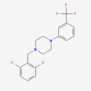 molecular formula C18H17F5N2 B6133170 1-(2,6-difluorobenzyl)-4-[3-(trifluoromethyl)phenyl]piperazine 