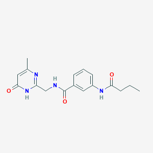 3-(butyrylamino)-N-[(4-methyl-6-oxo-1,6-dihydropyrimidin-2-yl)methyl]benzamide