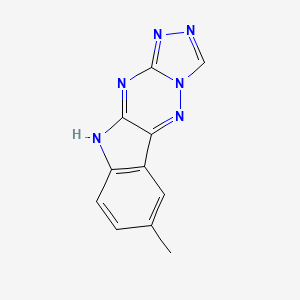 molecular formula C11H8N6 B6133201 7-methyl-10H-[1,2,4]triazolo[4',3':2,3][1,2,4]triazino[5,6-b]indole 