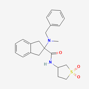 molecular formula C22H26N2O3S B6133207 2-[benzyl(methyl)amino]-N-(1,1-dioxidotetrahydro-3-thienyl)-2-indanecarboxamide 