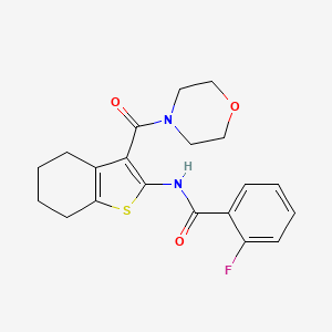 molecular formula C20H21FN2O3S B6133208 2-fluoro-N-[3-(4-morpholinylcarbonyl)-4,5,6,7-tetrahydro-1-benzothien-2-yl]benzamide 