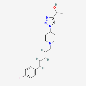 molecular formula C20H25FN4O B6133256 1-(1-{1-[(2E,4E)-5-(4-fluorophenyl)-2,4-pentadien-1-yl]-4-piperidinyl}-1H-1,2,3-triazol-4-yl)ethanol trifluoroacetate (salt) 