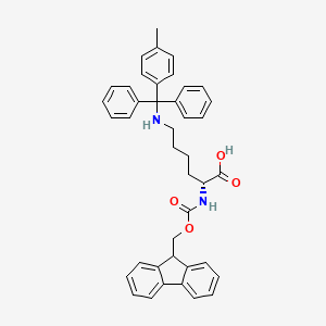molecular formula C41H40N2O4 B613326 (R)-2-((((9H-Fluoren-9-yl)methoxy)carbonyl)amino)-6-((diphenyl(p-tolyl)methyl)amino)hexanoic acid CAS No. 198544-94-4